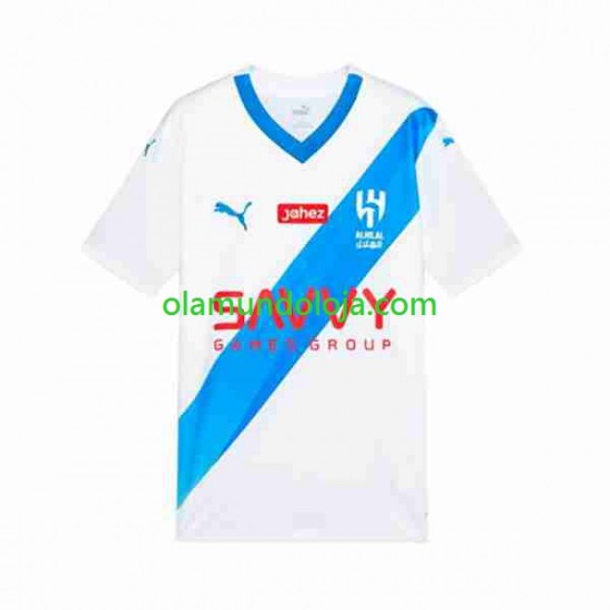 Camisola Al Hilal Neymar JR 10 Homem Equipamento Segundo 2023-2024 Manga Curta